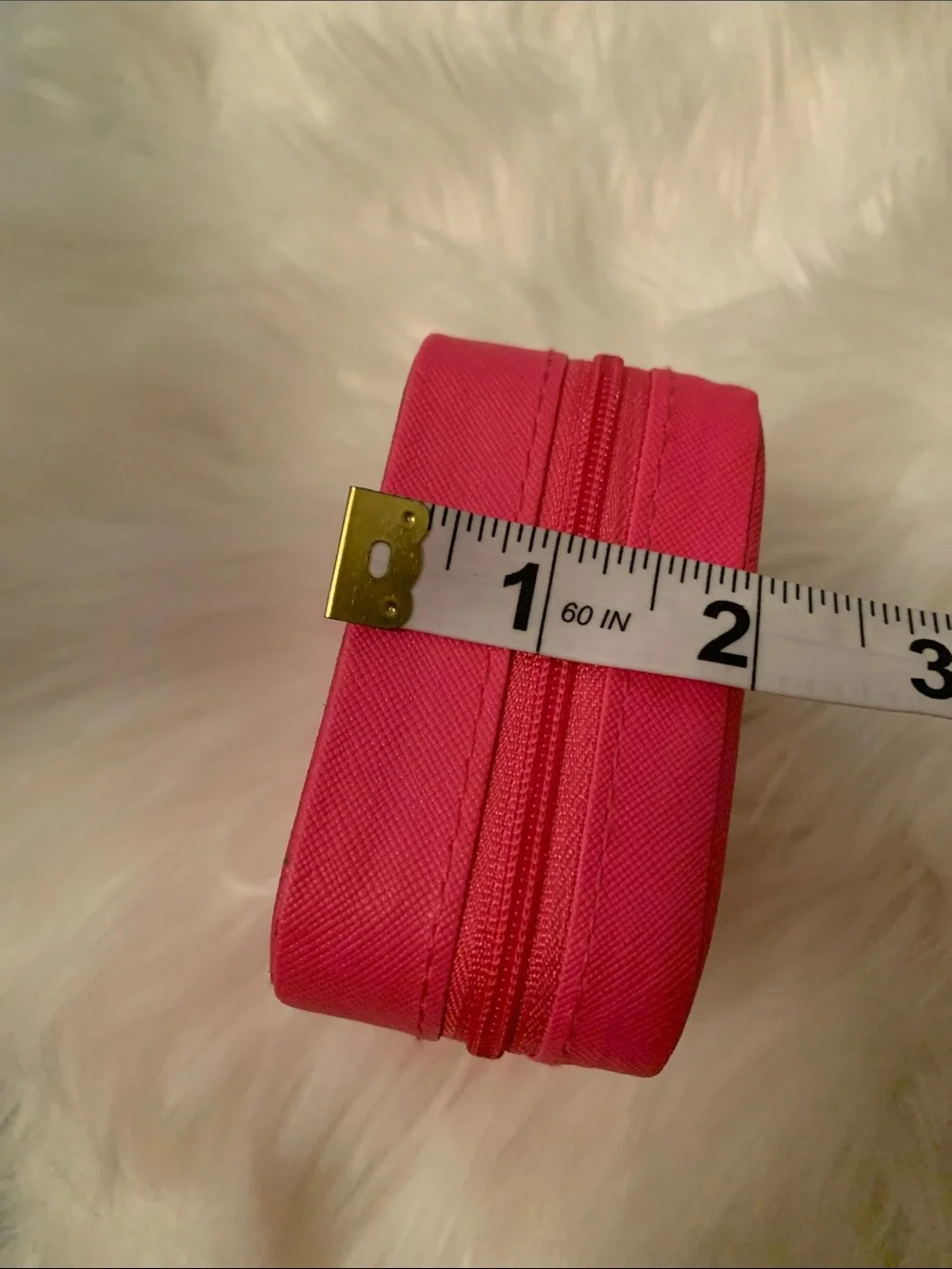 NEW Pink Heart Packable Travel Jewelry Case